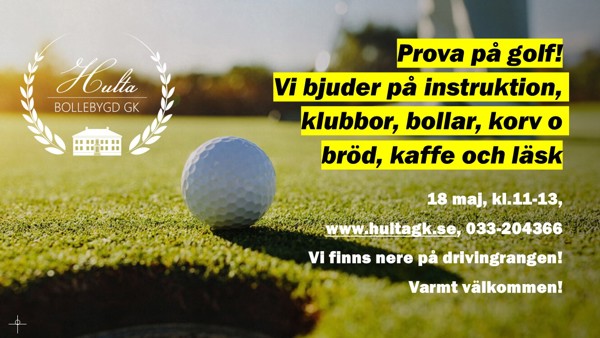 Prova på golf den 18 maj!