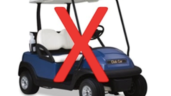 Golfbilsförbud just nu!