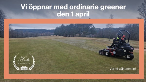 Vi öppnar den 1 april!