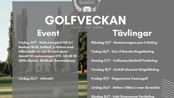 Golfveckan 15-21 juli!