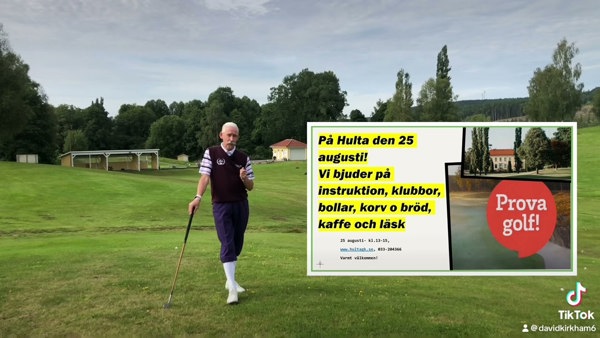 Prova på golf på Hulta den 25 augusti