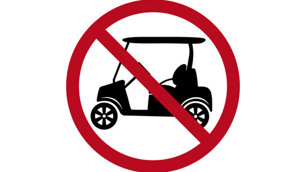 Golfbilsförbud från den 27/10